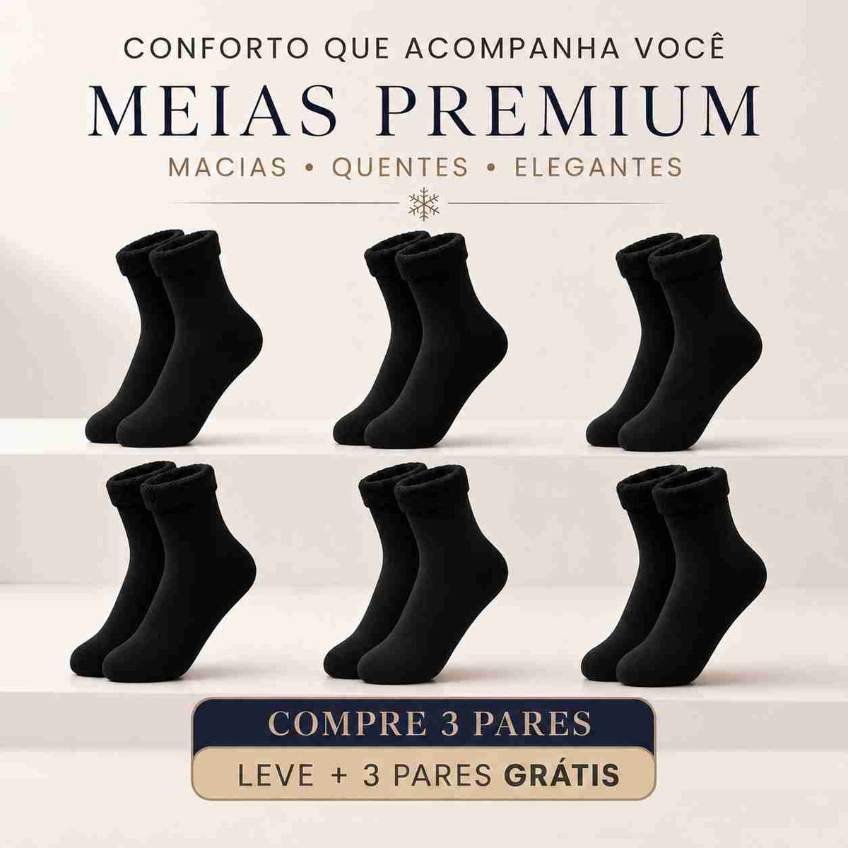 Meia Nuvem Premium - Pague 3 Leve +3 Grátis *OFERTA RELÂMPAGO*